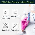 Fuchsia Nitrile Disposable Gloves - 50 Count