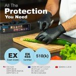 Large Latex-Free Black Nitrile Gloves - 100 Count
