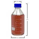1000ml Borosilicate Glass Round Storage Bottles (2-Pack)