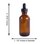 2oz Brown Glass Bottles with Droppers - 6 Pack