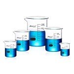 Maccx Durable Borosilicate Glass Beakers - 5 Sizes