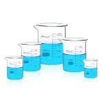 Maccx Durable Borosilicate Glass Beakers - 5 Sizes