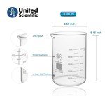 Borosilicate Glass Beakers - 3000mL Capacity
