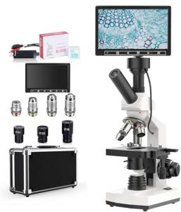 Monocular Compound Microscope with LCD Screen & Camera
