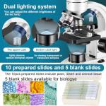 Woehrsh USB Binocular Microscope 40X-2000X Magnification