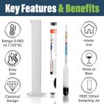 Hydrometer for Wine and Beer Testing Kit