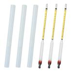 High-Accuracy Alcohol Proof Hydrometer Set (3 Pcs)