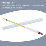 High-Accuracy Alcohol Proof Hydrometer Set (3 Pcs)