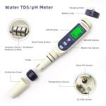 JiocoVino 4-in-1 Waterproof pH/TDS Meter
