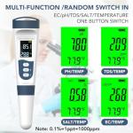 5-in-1 Digital PH and Salinity Tester Meter