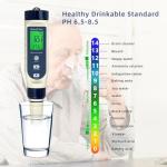 JiocoVino 4-in-1 Waterproof pH/TDS Meter