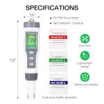 VIVOSUN 3-in-1 Digital pH Meter for Water Testing