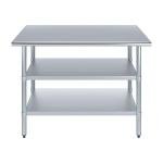 48" Stainless Steel Work Table with 2 Shelves
