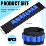 6-Pack Phlebotomy Tube Holder Wristbands for Blood Draws