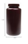 Wide Mouth Amber Reagent Bottles - 1L, 6 Pack