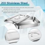 Stainless Steel Surgical Trays with Lid and Handle