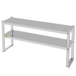 VEVOR Double Tier Stainless Steel Overshelf 48"x12"x24