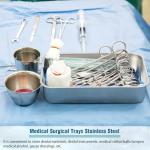 Stainless Steel Surgical Trays with Lid and Handle