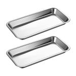 Stainless Steel Surgical Instrument Trays - 2 Pack