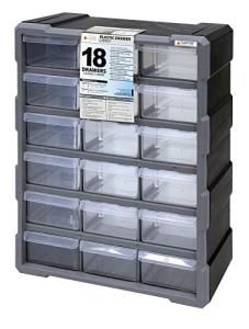 Quantum Storage PDC-18BK 18-Drawer Plastic Organizer