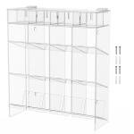 12-Compartment Clear Acrylic Tube Rack for Labs