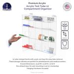 12-Compartment Clear Acrylic Tube Rack for Labs