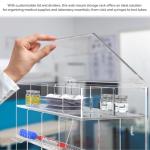 12-Compartment Clear Acrylic Tube Rack for Labs