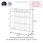 12-Compartment Clear Acrylic Tube Rack for Labs