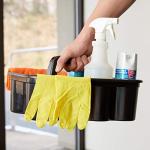 Rubbermaid Deluxe Cleaning Caddy, Black, Pack of 6