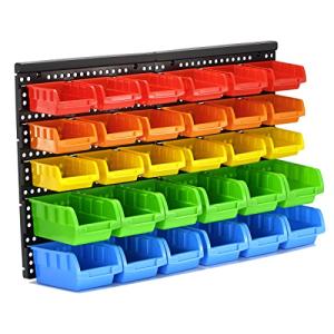 30-Bin Wall Mounted Storage Organizer Kit