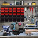 Wall Mounted Storage Bins for Tools and Supplies