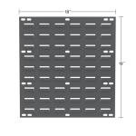 Heavy Duty Wall Mount Louvered Storage Panel 4-Pack
