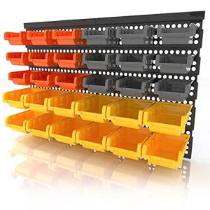 30PC Wall Mount Storage Bins for Small Parts