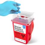 1 Quart Biohazard Sharps Disposal Container