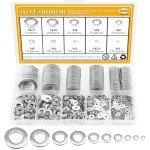 1000-Piece Assorted Stainless Steel Flat Washers