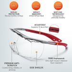 Adjustable Anti-Fog Safety Glasses for Eyeglasses