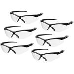 Clear Safety Glasses - 6 Pairs for Protection