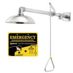 Emergency Safety Shower with Drench Head, Stainless Steel