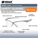 Clear Safety Glasses - 6 Pairs for Protection