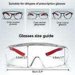 Adjustable Anti-Fog Safety Glasses for Eyeglasses