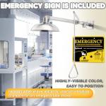 Emergency Safety Shower with Drench Head, Stainless Steel