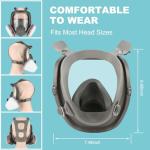 Reusable Full Face Respirator Mask with Double Filtration