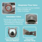Reusable Full Face Respirator Mask with Double Filtration