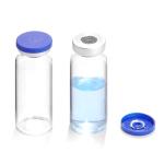 15ml Sealed Glass Vials with Injection Ports - 10 Pack