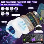 Reusable Half Face Respirator with 6001 Filters