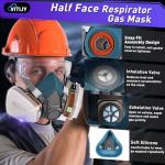 Reusable Half Face Respirator with 6001 Filters