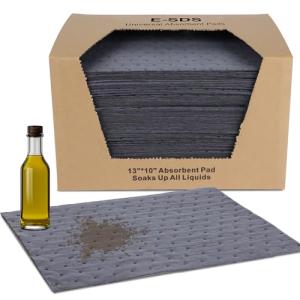 Oil Absorbent Pads - Universal Spill Mat, 100 Pcs