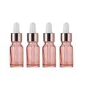 Glass Dropper Bottles Set with Rose Gold Lids
