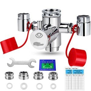 Eyewash Station Faucet Mount with Cover and Adapters