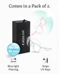 Aqulius 2 Pack Stylish Anti-Fog Safety Glasses